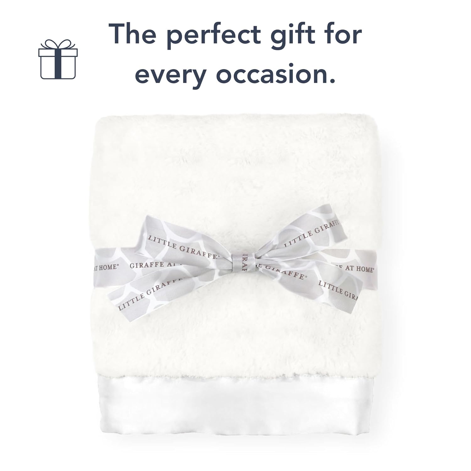 Little Giraffe Luxe Soft Baby Blanket - 29x35 Cream