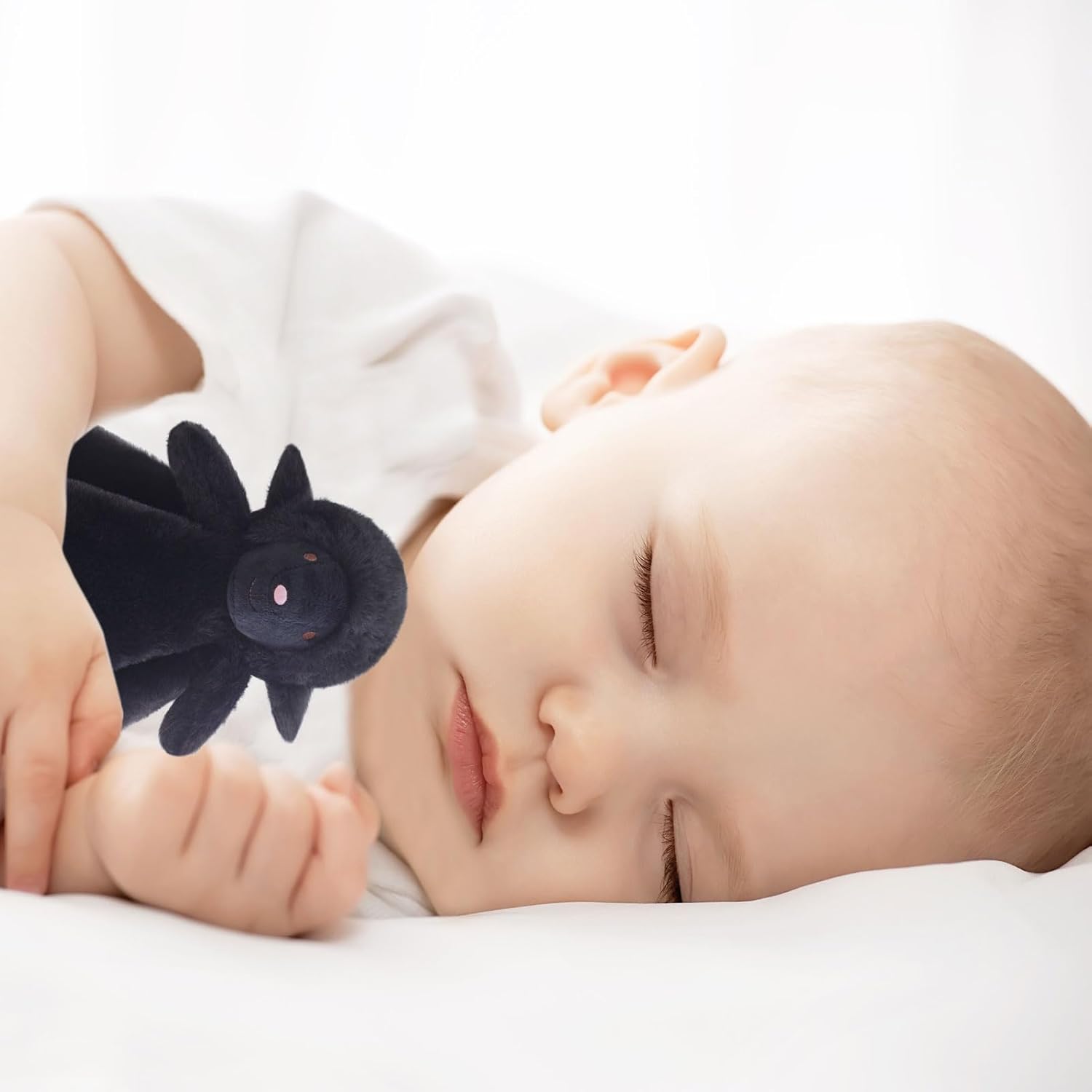 Doindute Baby Black Lamb Security Blanket 14 Inches Plush Sheep Lovey Blanket