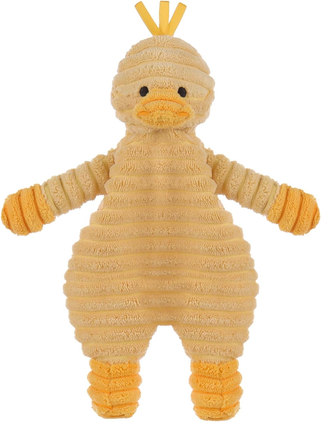 Apricot Lamb Corduroy Duck Lovey Security Blanket for Babies