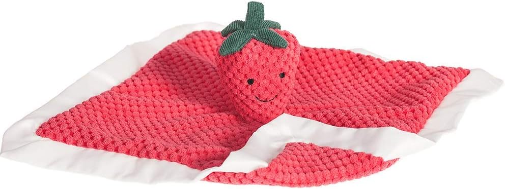 Apricot Lamb Strawberry Security Blanket Baby Lovey