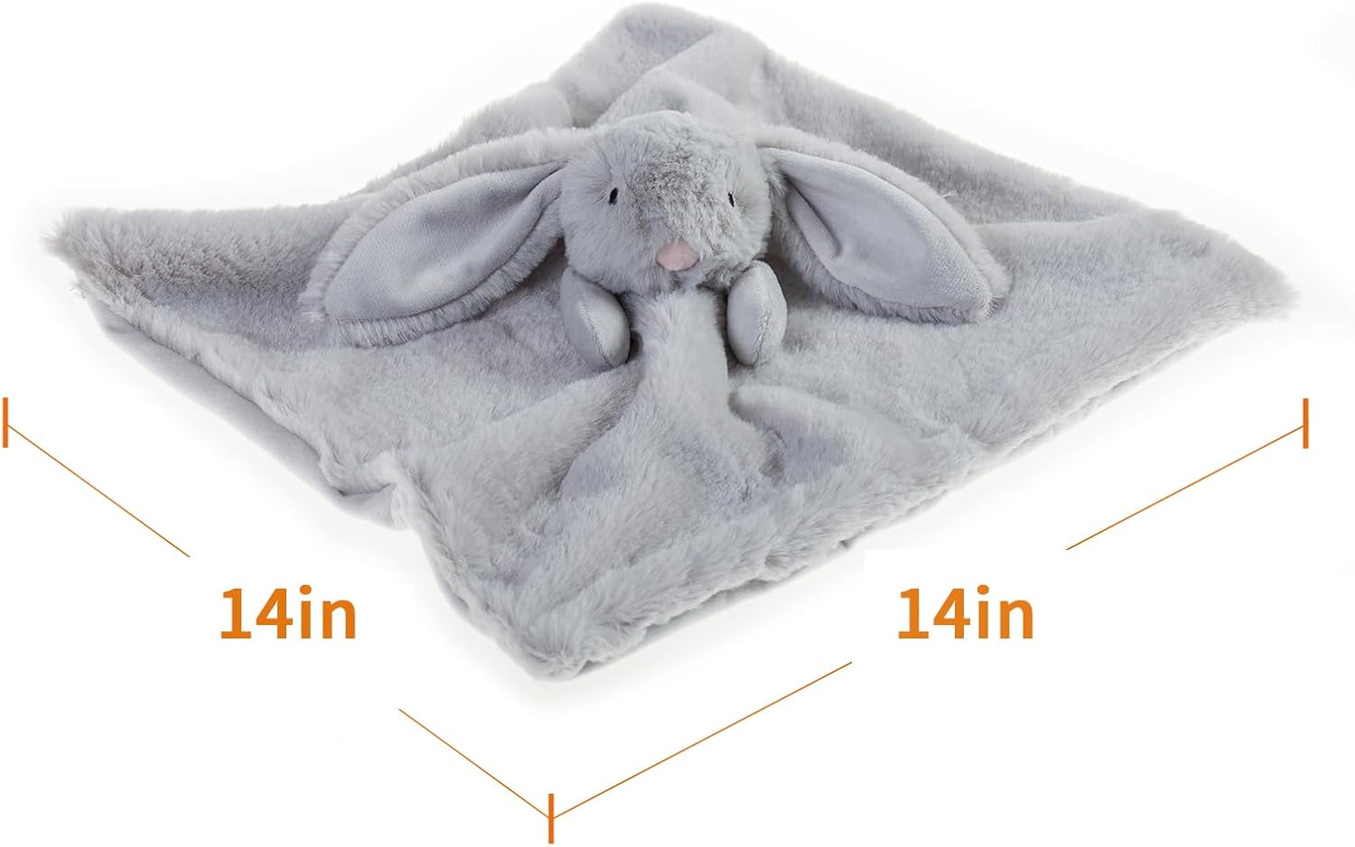 Apricot Lamb Grey Bunny Security Blanket for Baby
