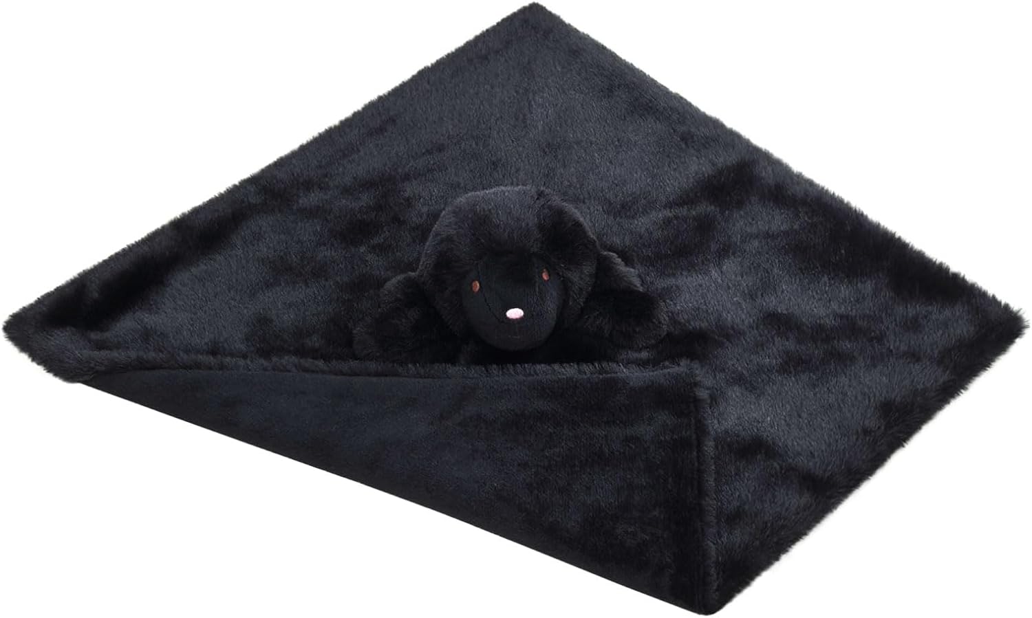 Doindute Baby Black Lamb Security Blanket 14 Inches Plush Sheep Lovey Blanket