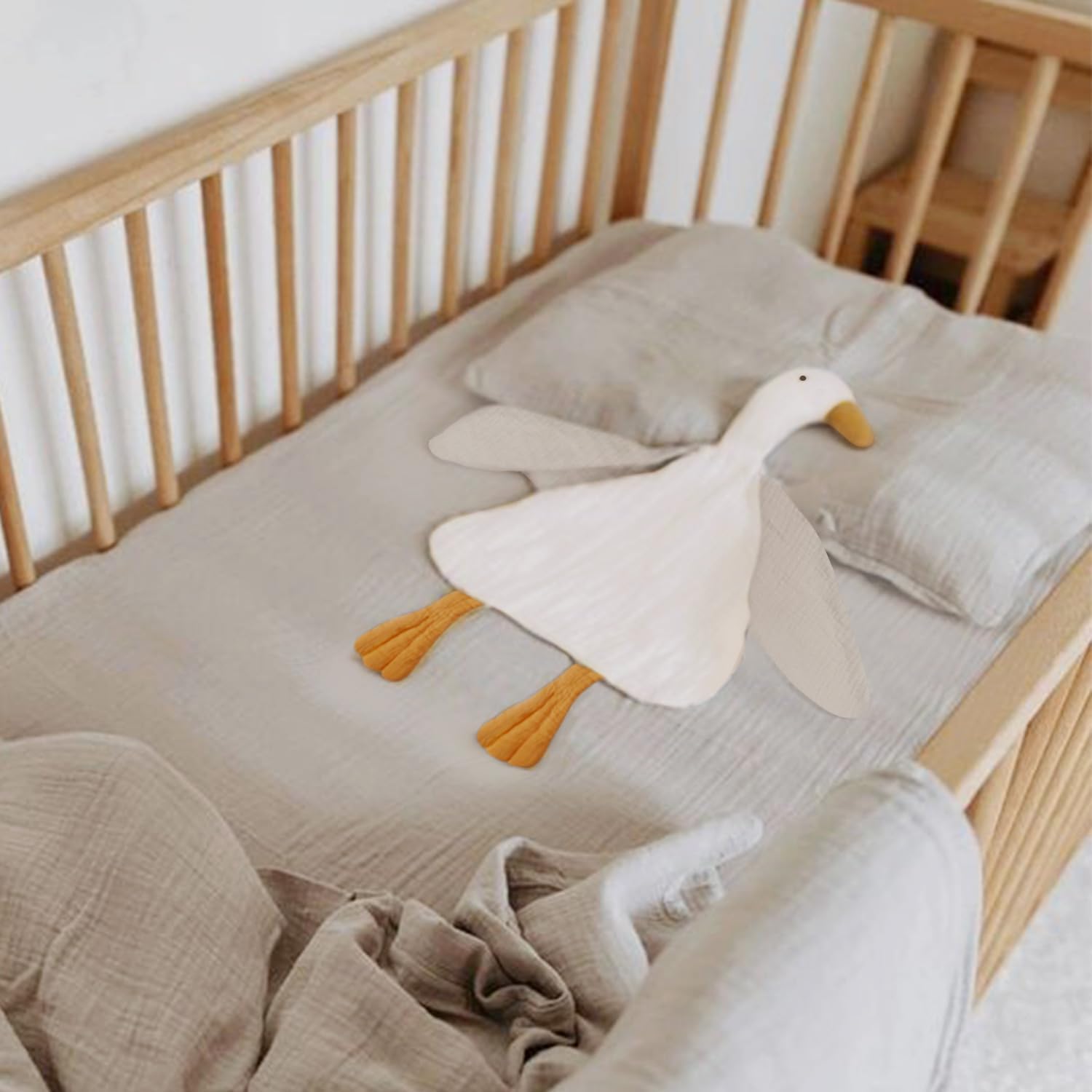 Wimist Baby Lovey Blanket Duck Toys for Newborn 0-6 Months