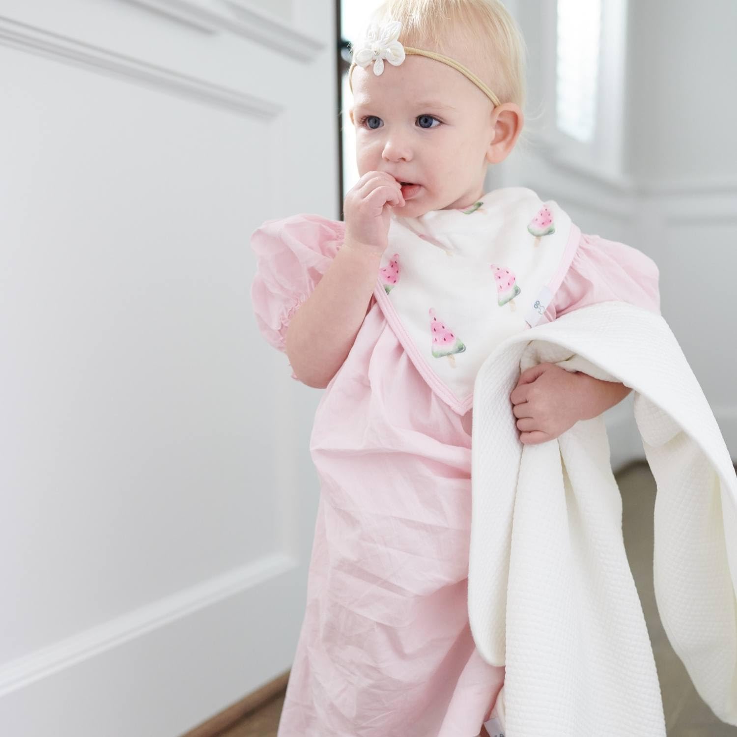 GooseWaddle Luxury Knit Baby Blanket 30x40 White