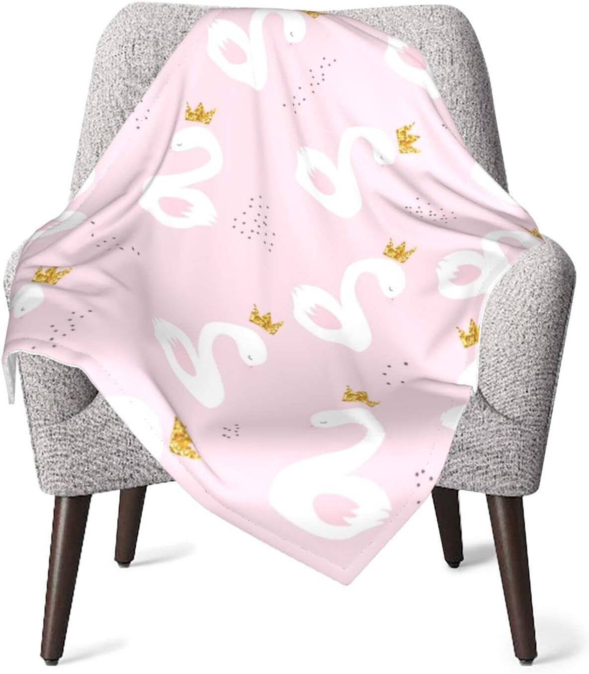 Duduho Swan Princess Baby Blanket 30x40 Inch Soft Plush