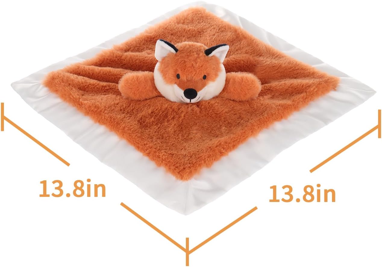 Apricot Lamb Yellow Fox Security Blanket 14 Inches