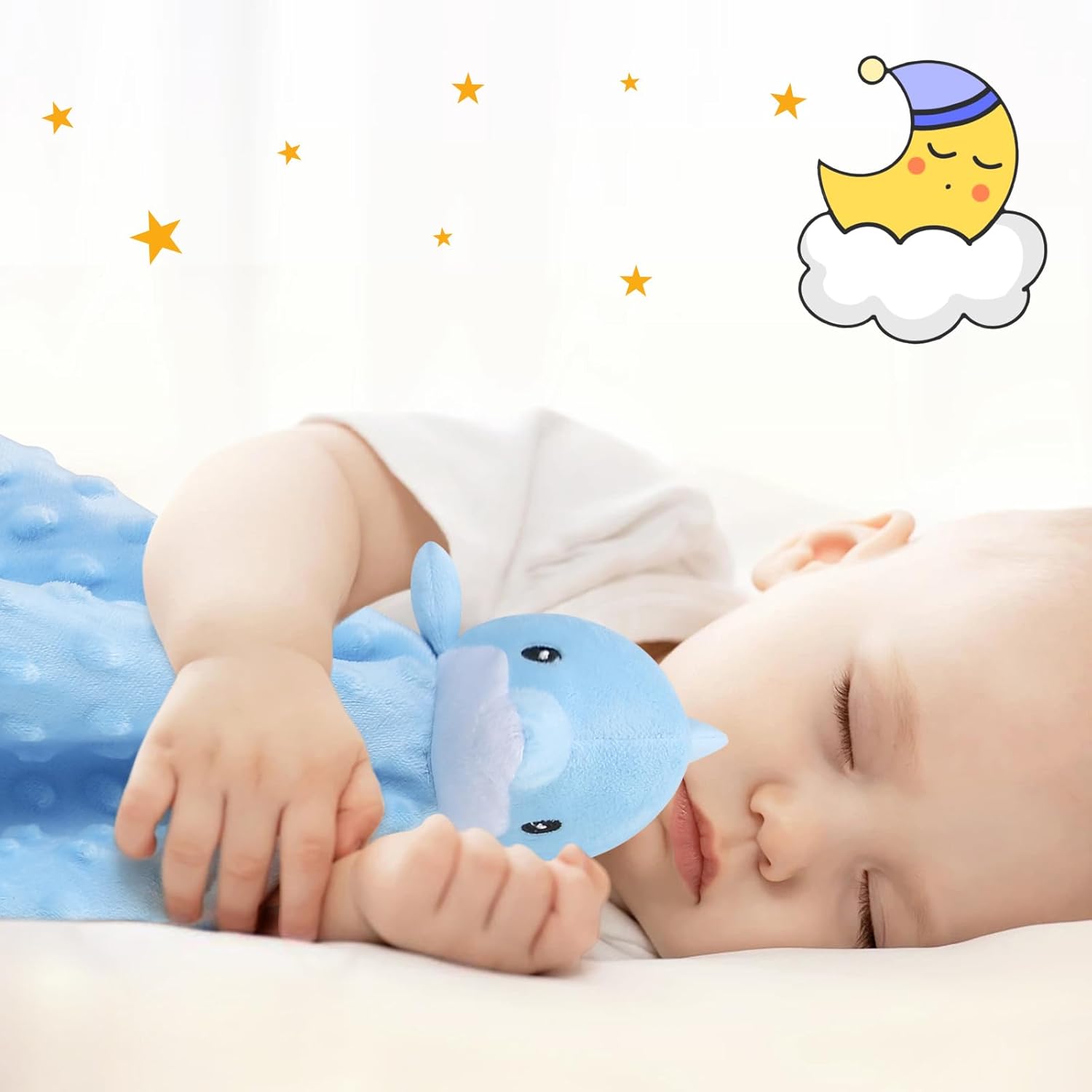 Pro Goleem Dolphin Lovey 16 Inch Soft Security Blanket for Babies