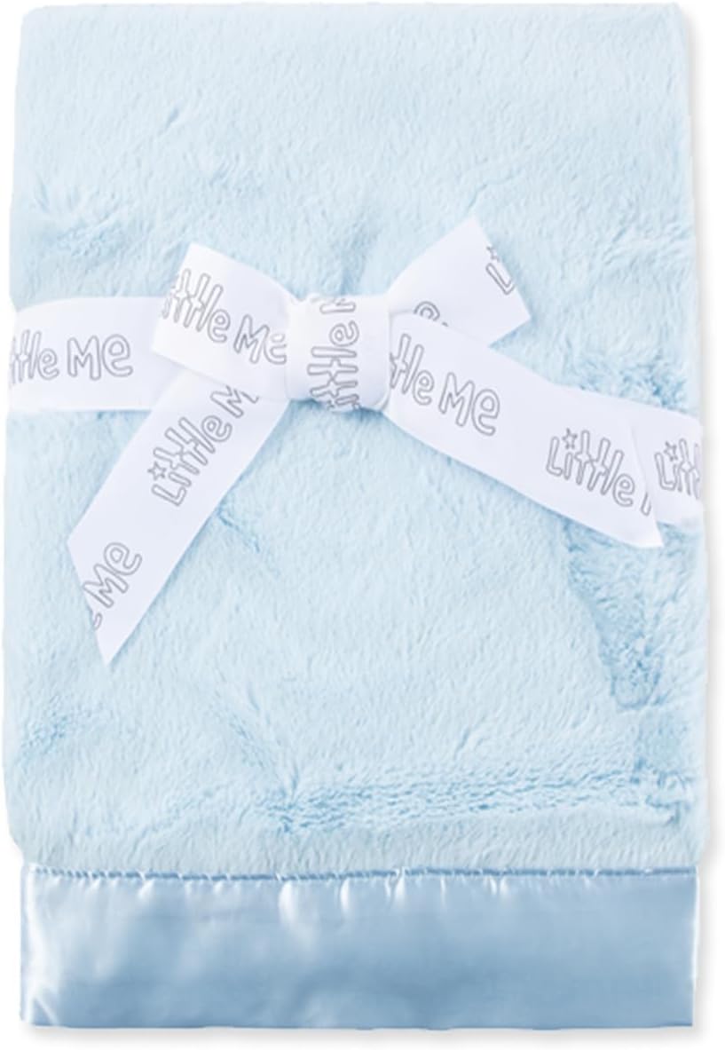 Little Me Plush Stroller Blanket for Baby 30 x 27 Inches