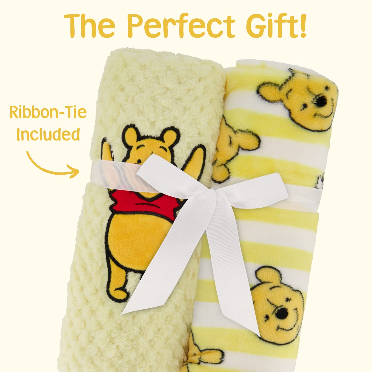 Disney 2-Pack Baby Blanket with Winnie The Pooh Design