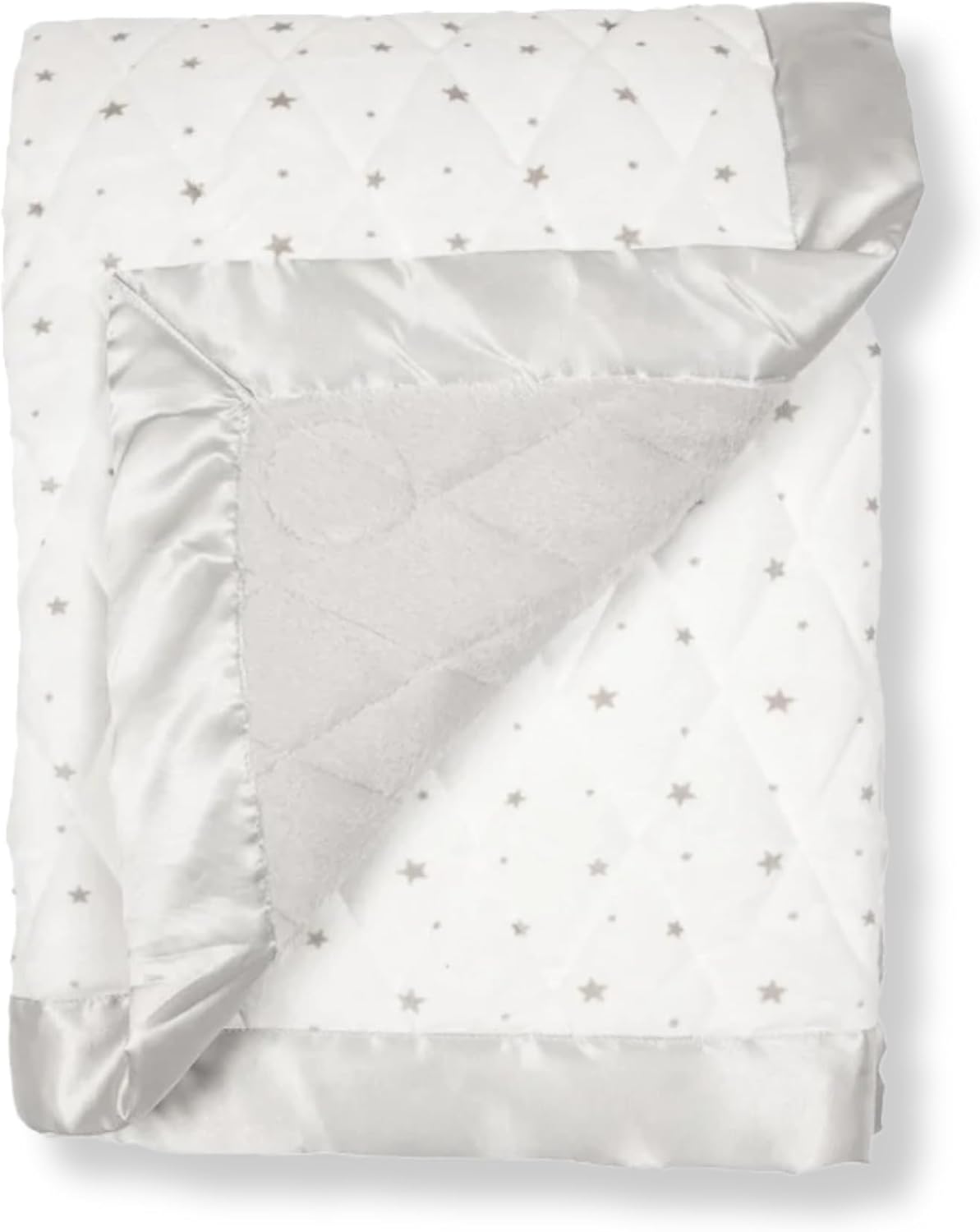 Dreamland Baby 4lb Weighted Blanket for Kids - White with Grey Stars