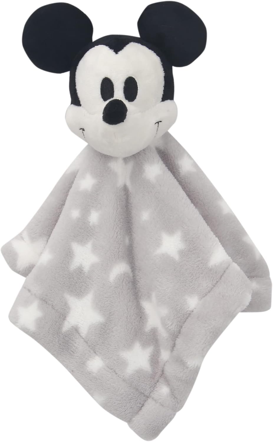 Lambs Ivy Disney Mickey Mouse Gray Stars Security Blanket