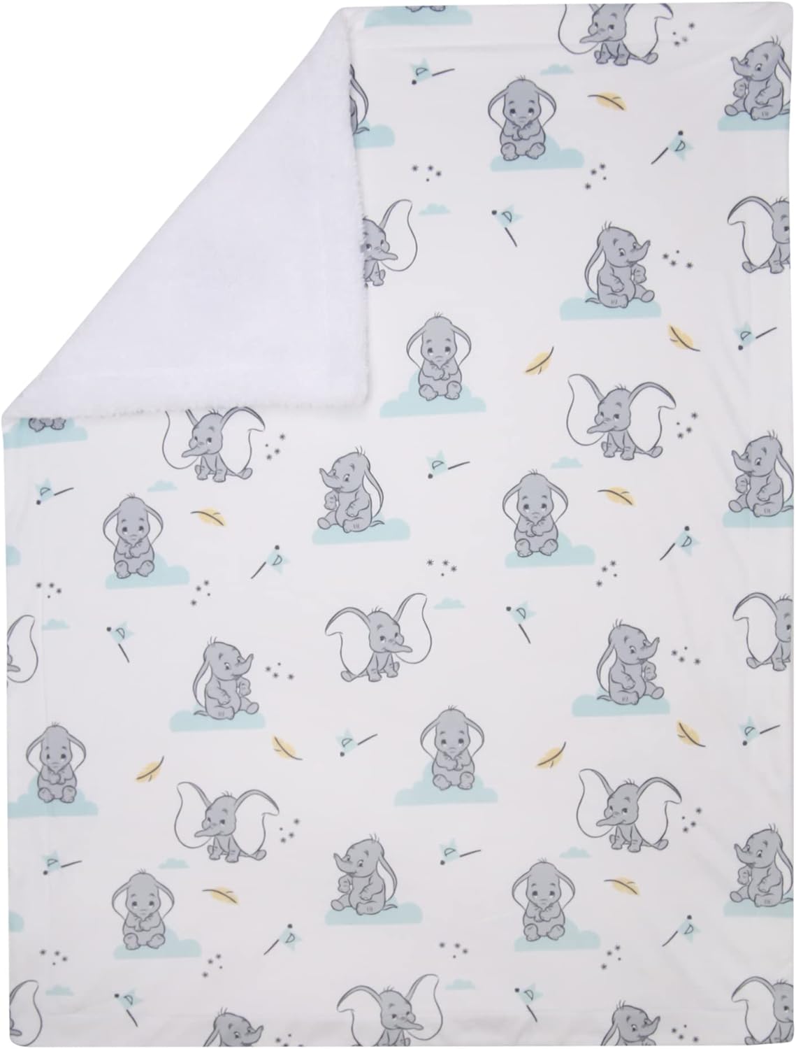 Lambs Ivy Dumbo Baby Blanket - White Elephant