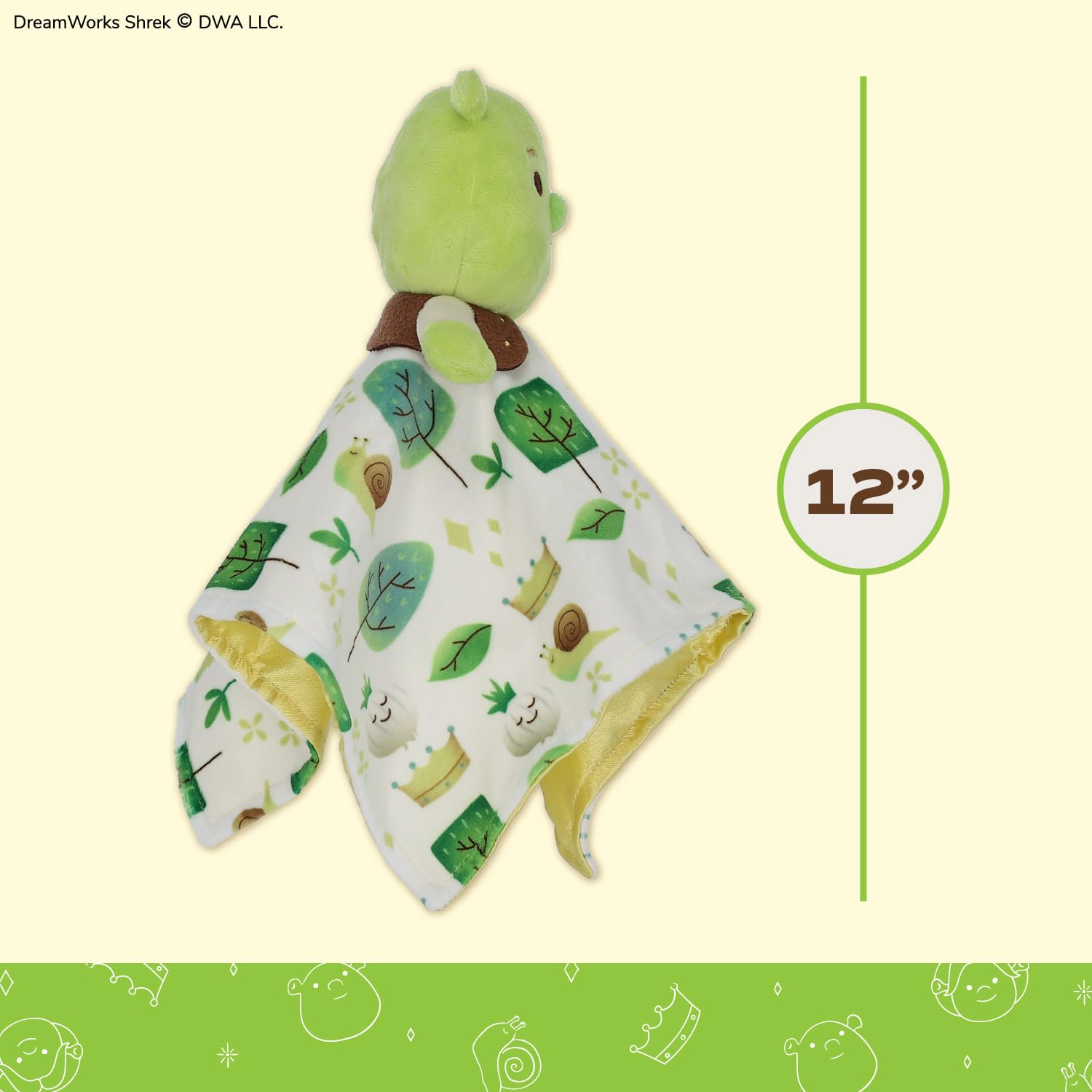 Shrek Blanky Plush Shrek Head with Embroidered Face