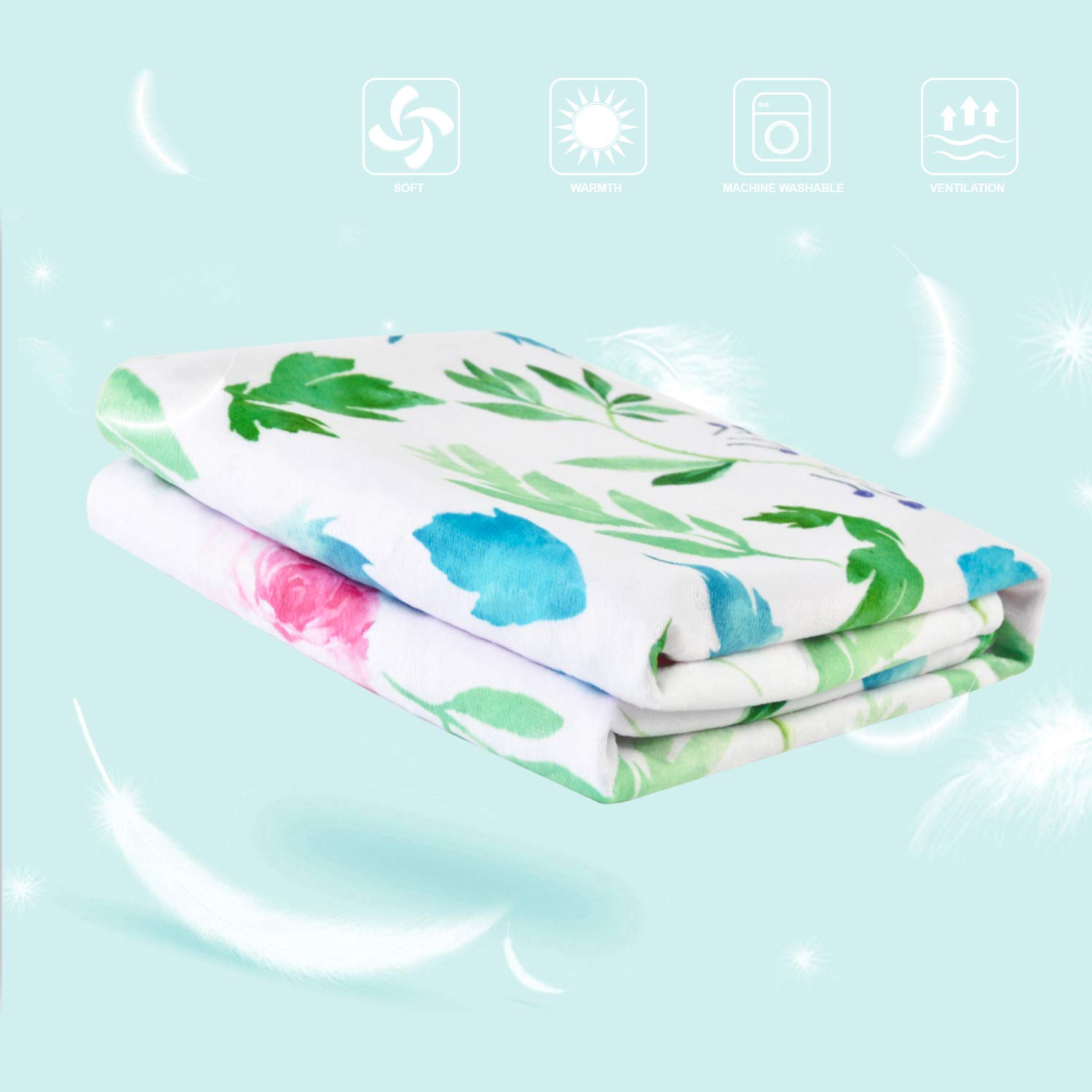HOMRITAR Baby Blanket for Girls Super Soft Double Layer Minky