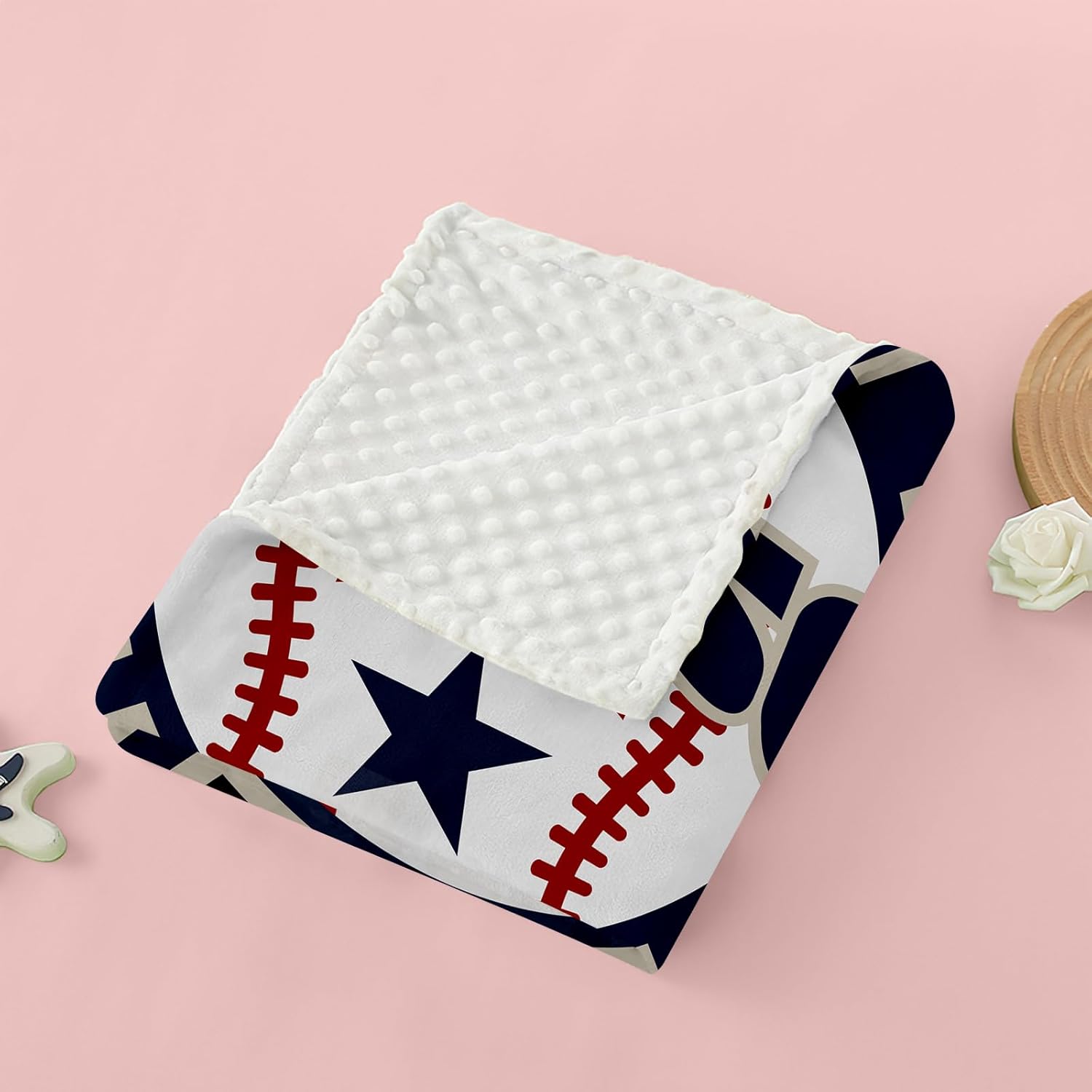 GRESATEK Custom Name Baby Double Layer Blanket for Boys Girls