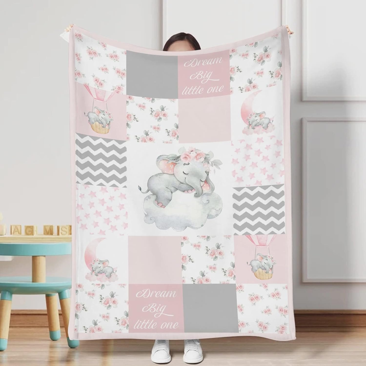 HawSkgFub Flannel Elephant Blanket for Baby Toddler Kids