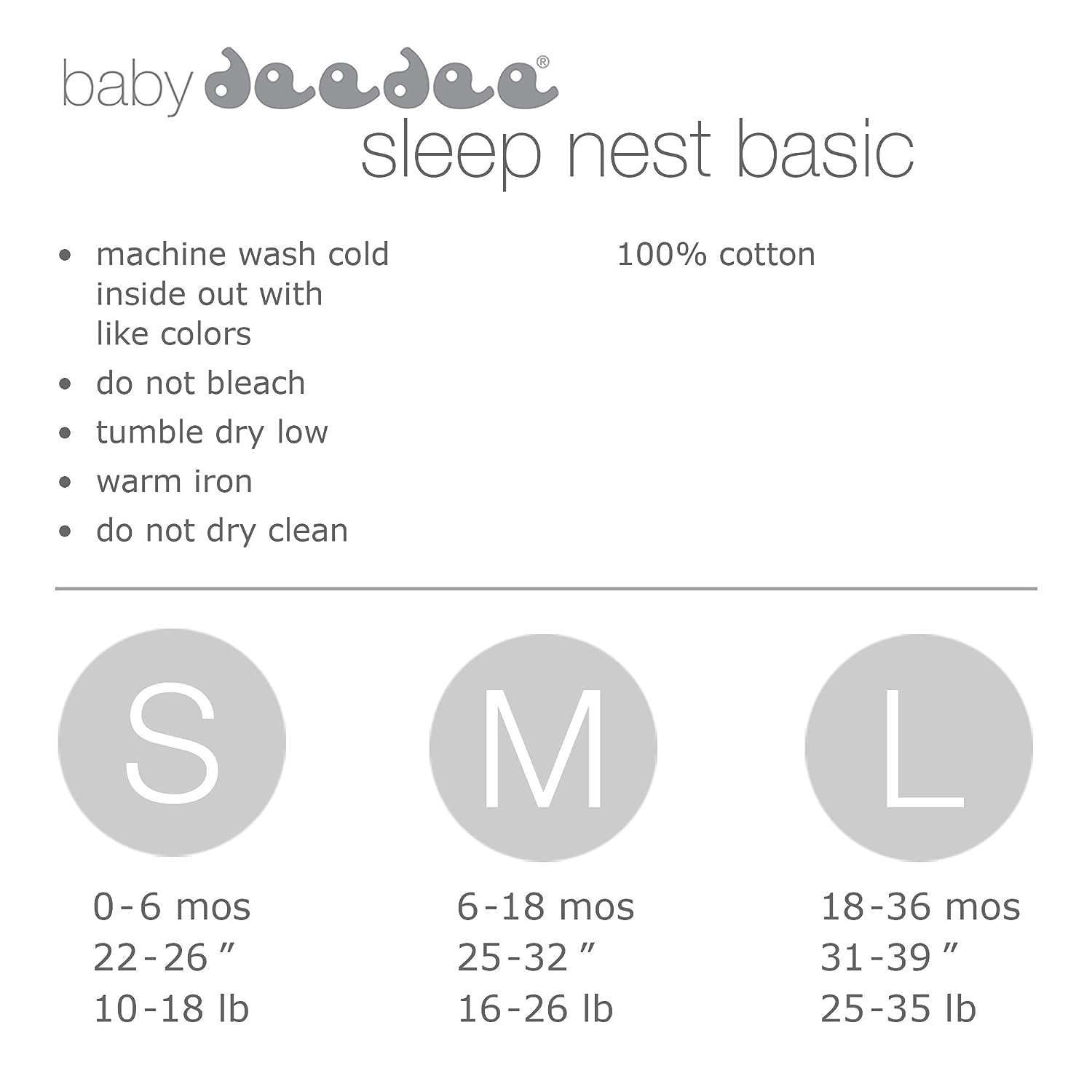 Baby Deedee Sleep Nest Cotton Sleeping Sack for 6-18 Months