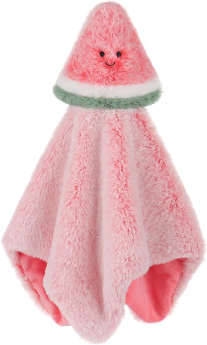 Apricot Lamb Watermelon Pattern Baby Lovey Blanket
