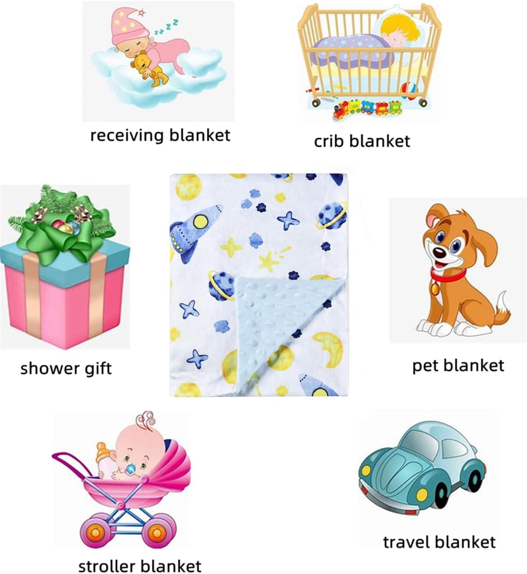 Boyoung Baby Blanket with Double Layer Dotted Backing