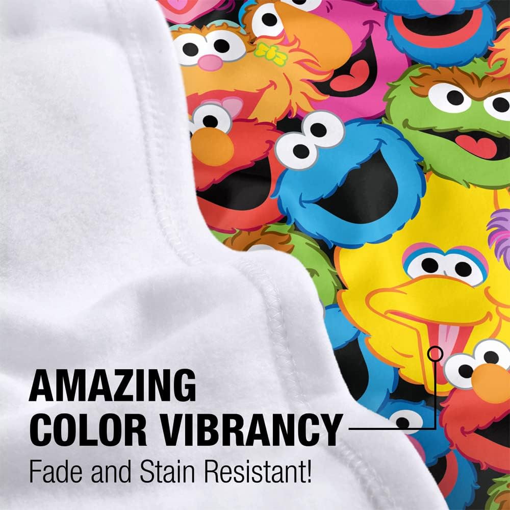 LOGOVISION Sesame Street Baby Blanket 30X40 Character Head Collage