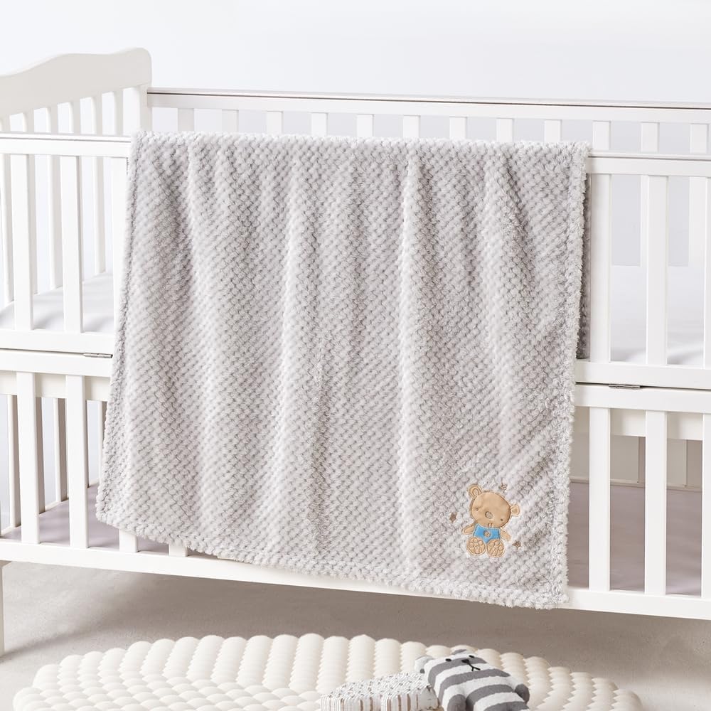 CREVENT 30X40 Fluffy Cozy Baby Blanket for Girls Boys Infants Toddlers