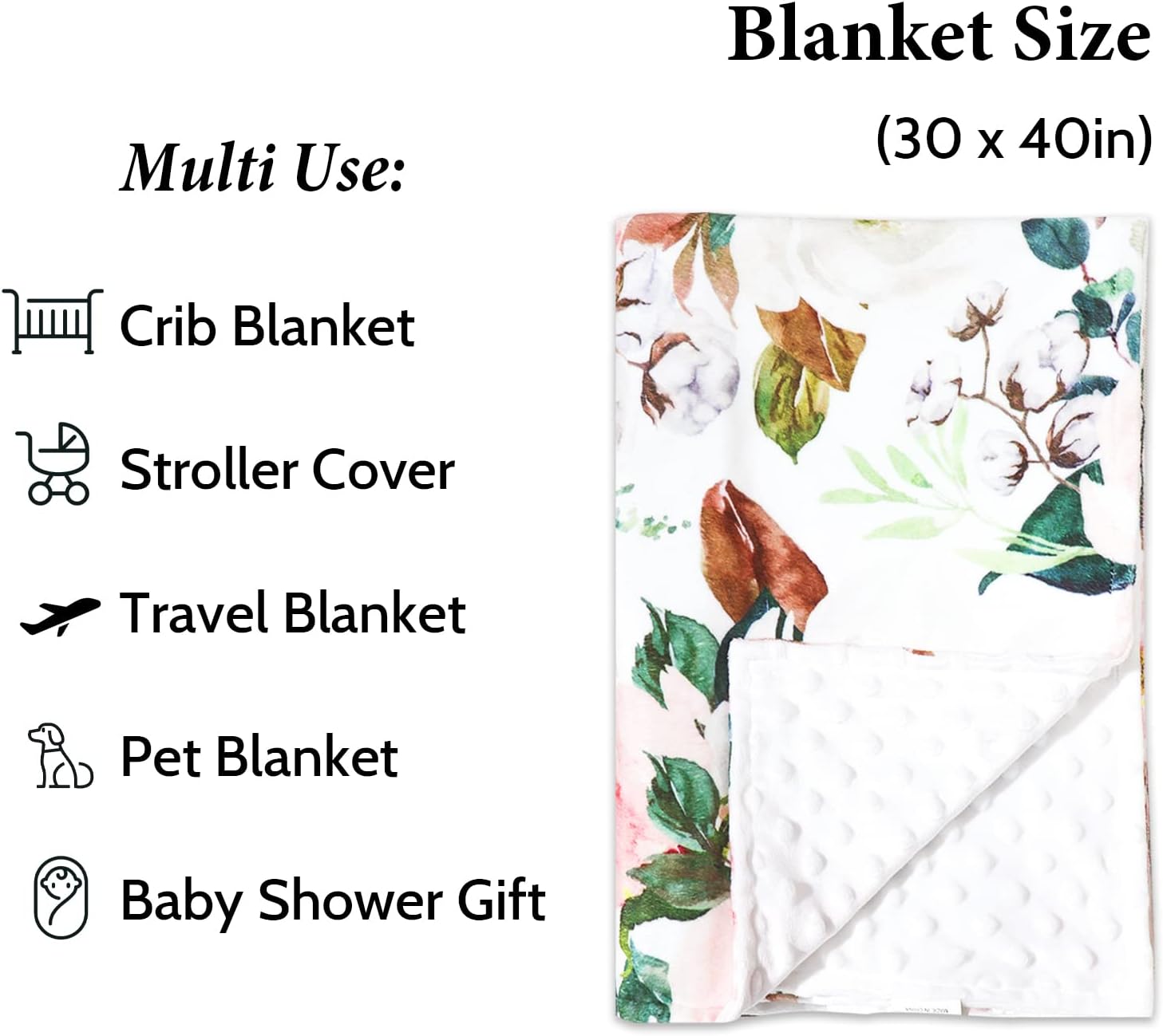 DILIMI Soft Warm Baby Blanket for Girl and Boy