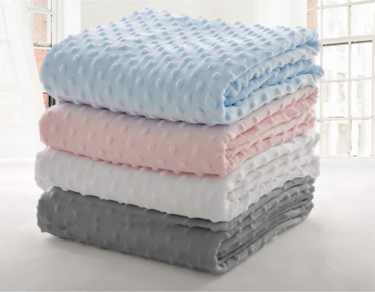 American Baby Company Heavenly Soft Chenille Receiving Blanket Blue 30 x 40