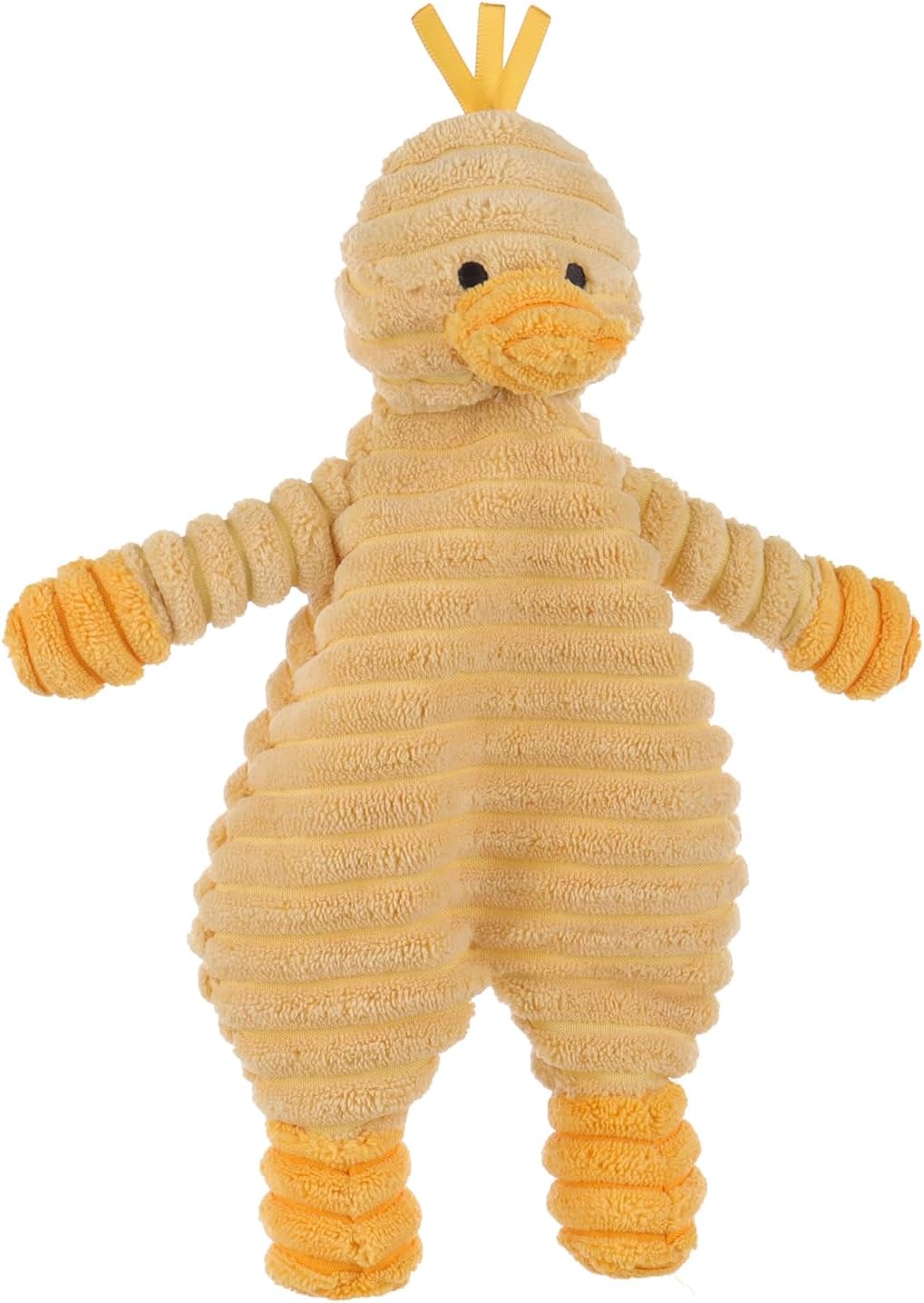 Apricot Lamb Corduroy Duck Lovey Security Blanket for Babies