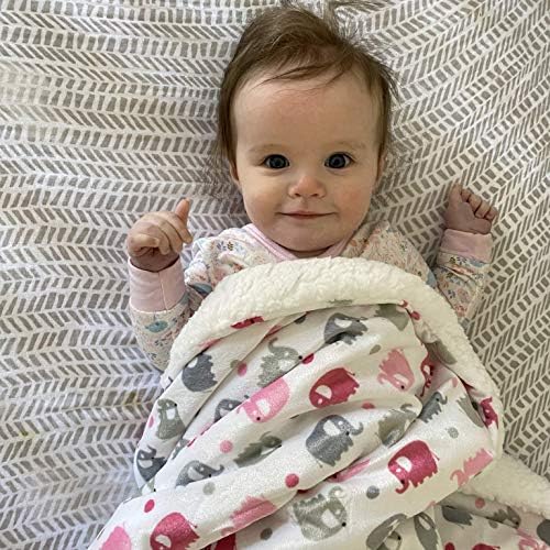 EVERYDAY KIDS Elephant Minky Baby Blanket 30x40