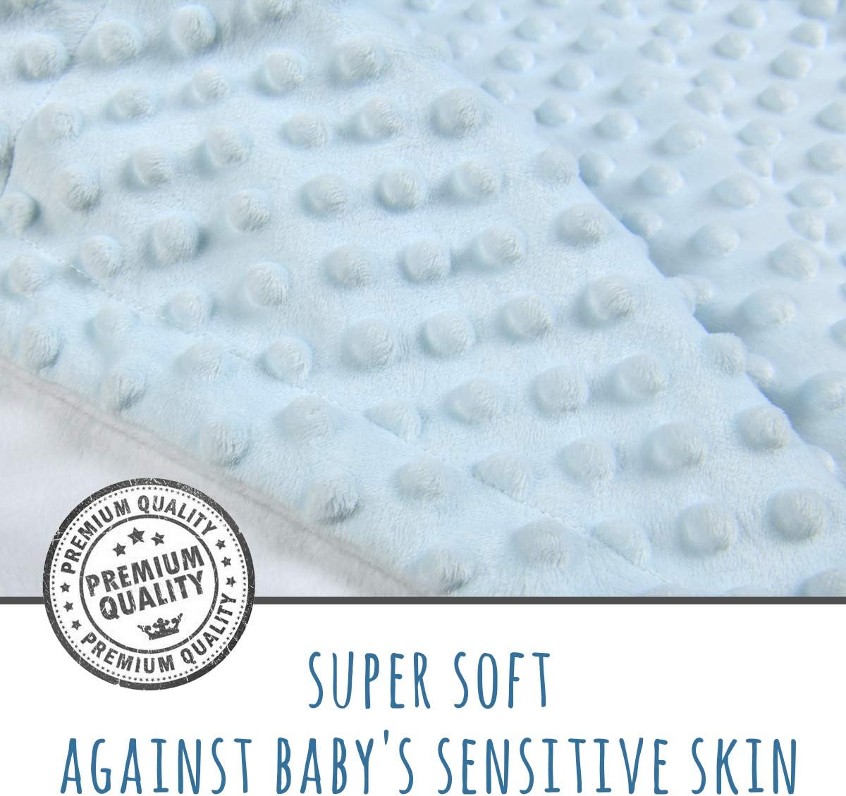 Personalized Baby Blanket with Name - Soft Minky Dot Design