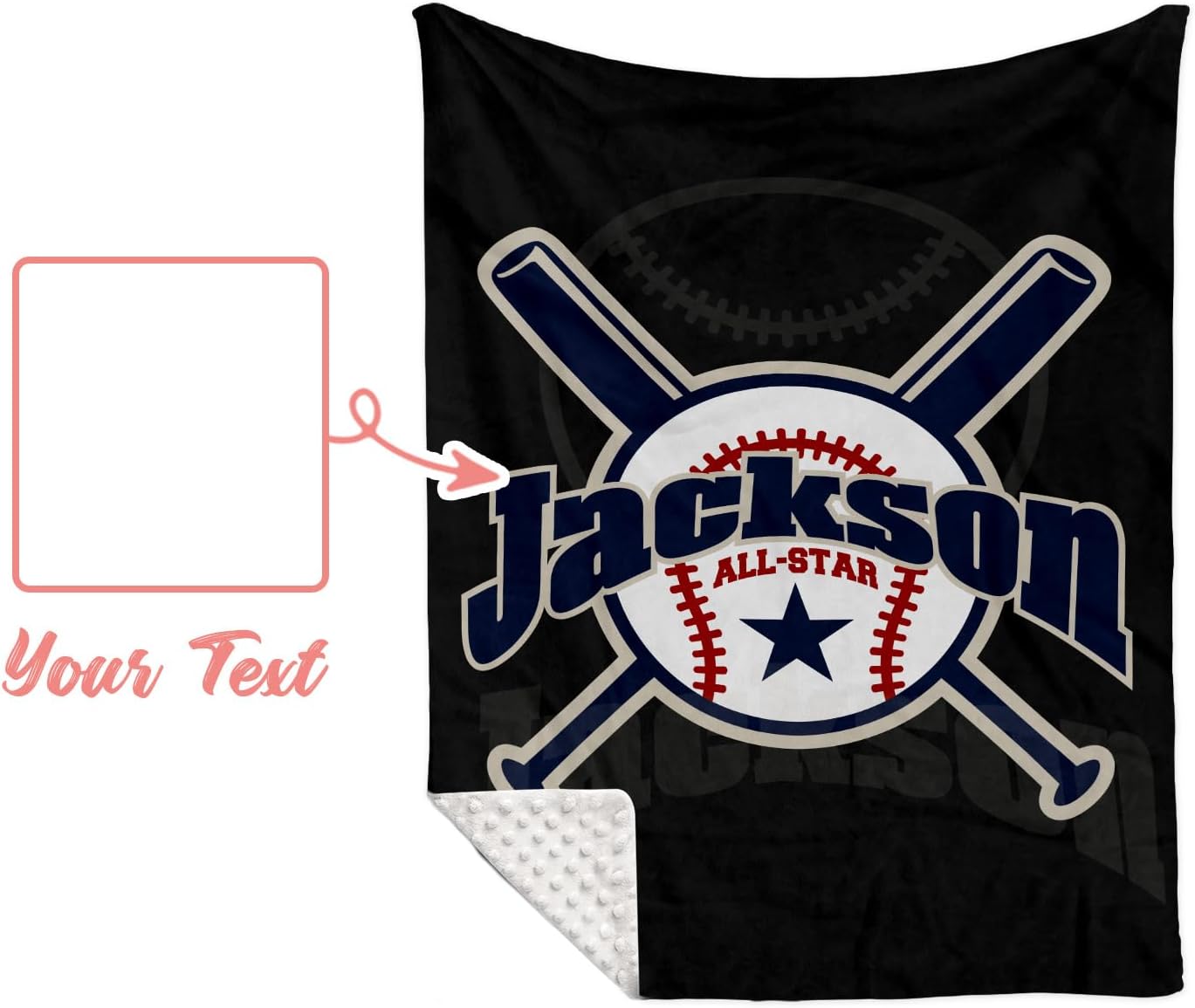 GRESATEK Custom Name Baby Double Layer Blanket for Boys Girls