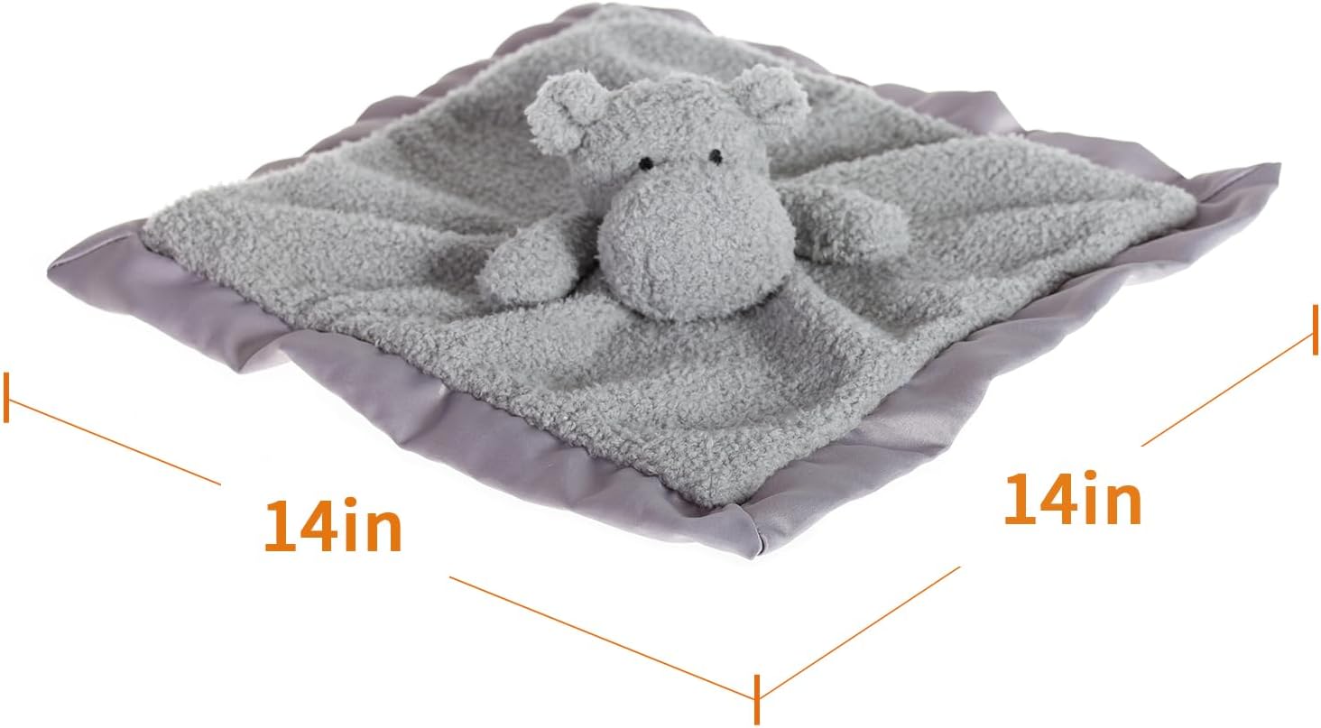 Apricot Lamb Hippo Security Blanket Baby Lovey