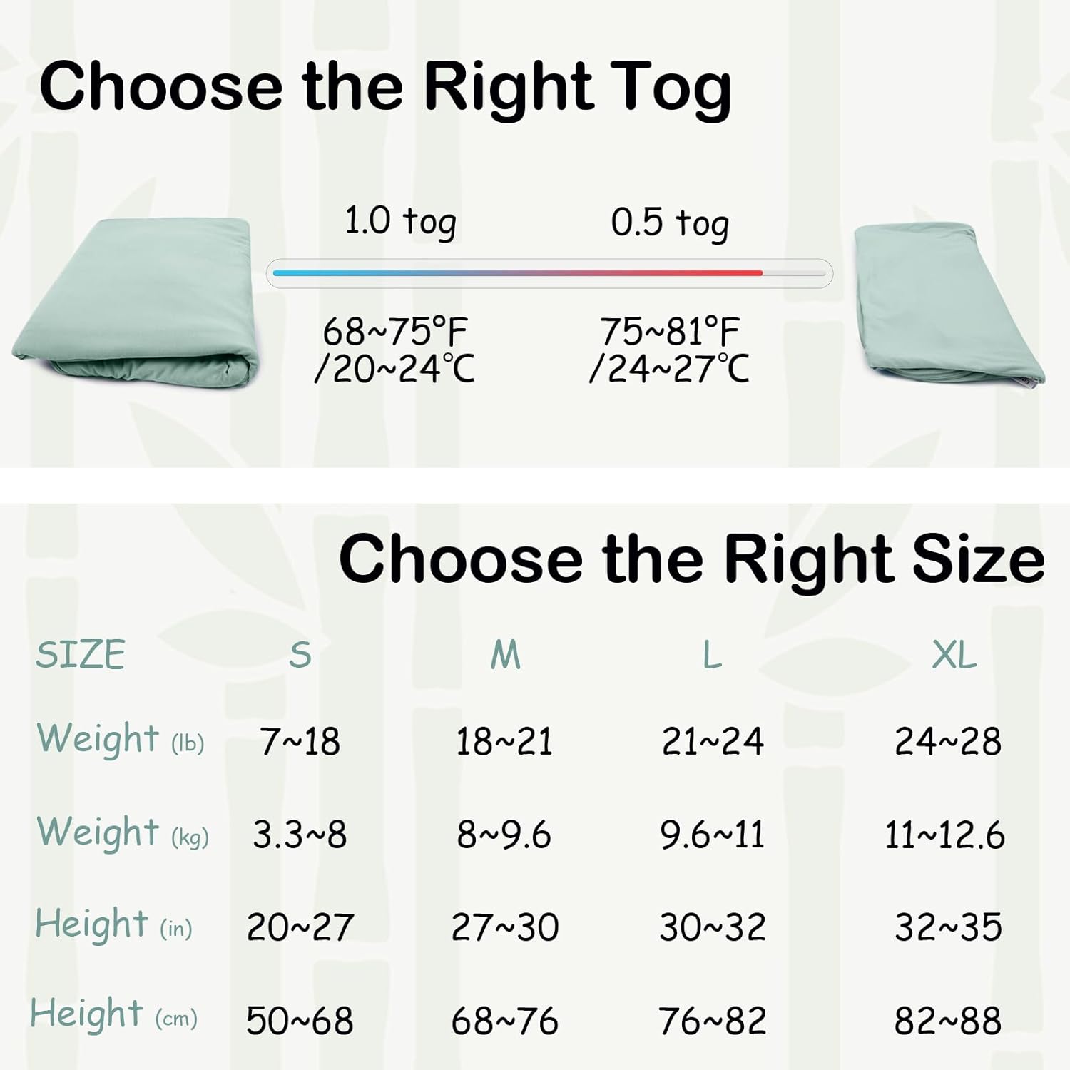 EasyFi Supersoft Bamboo Rayon Sleep Sack 2 Pack for 0-6 Months