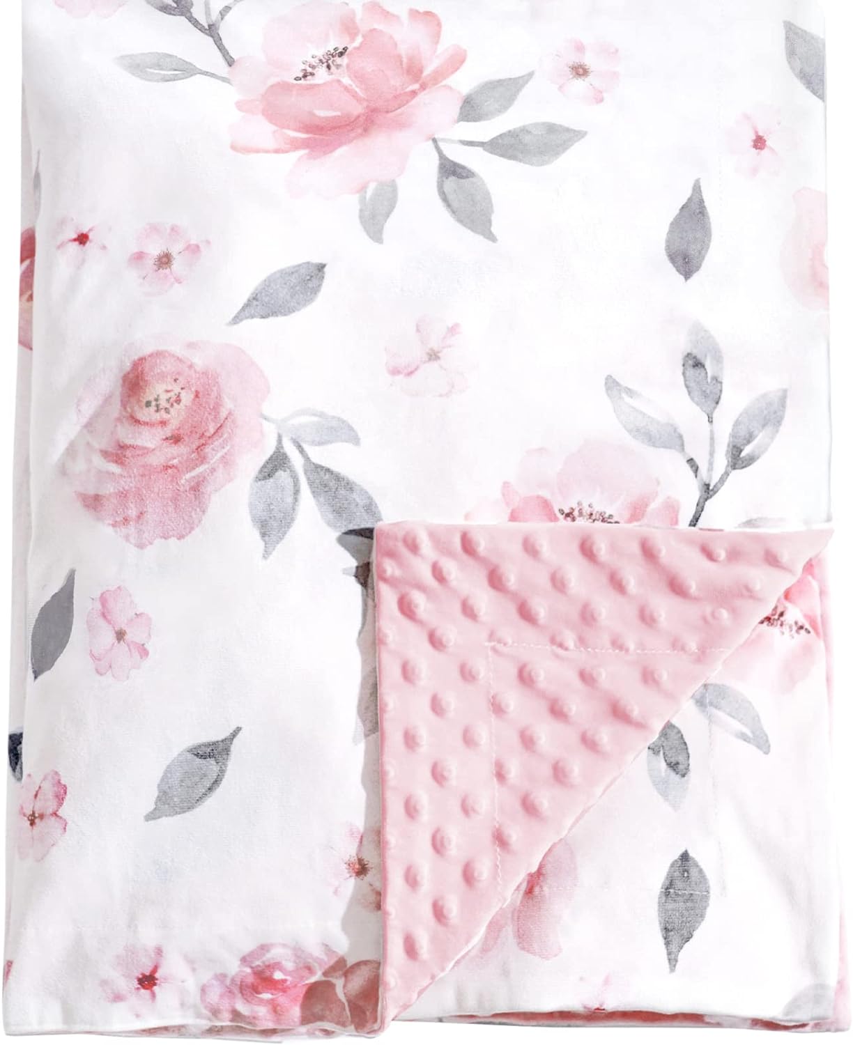 PHF Minky Baby Blanket for Girls 30x40 Inches