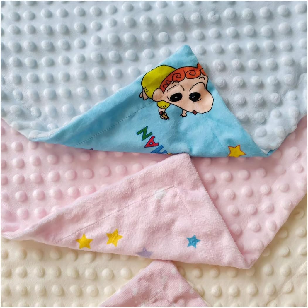 Personalized Baby Blanket with Name - Soft Minky Dot Design
