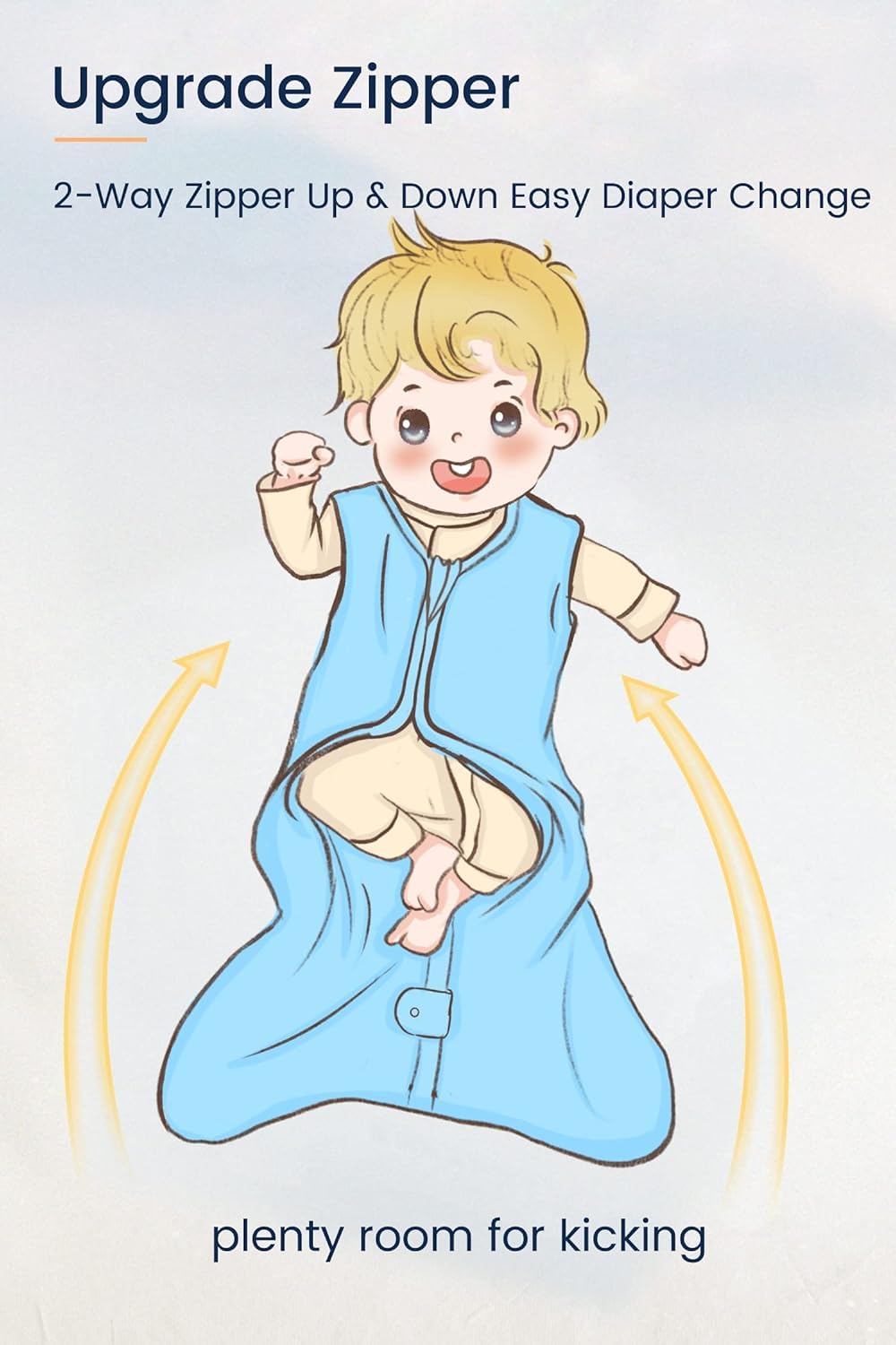 TotAha Toddler Sleep Sack 2T-3T-4T with 2-Way Zippers
