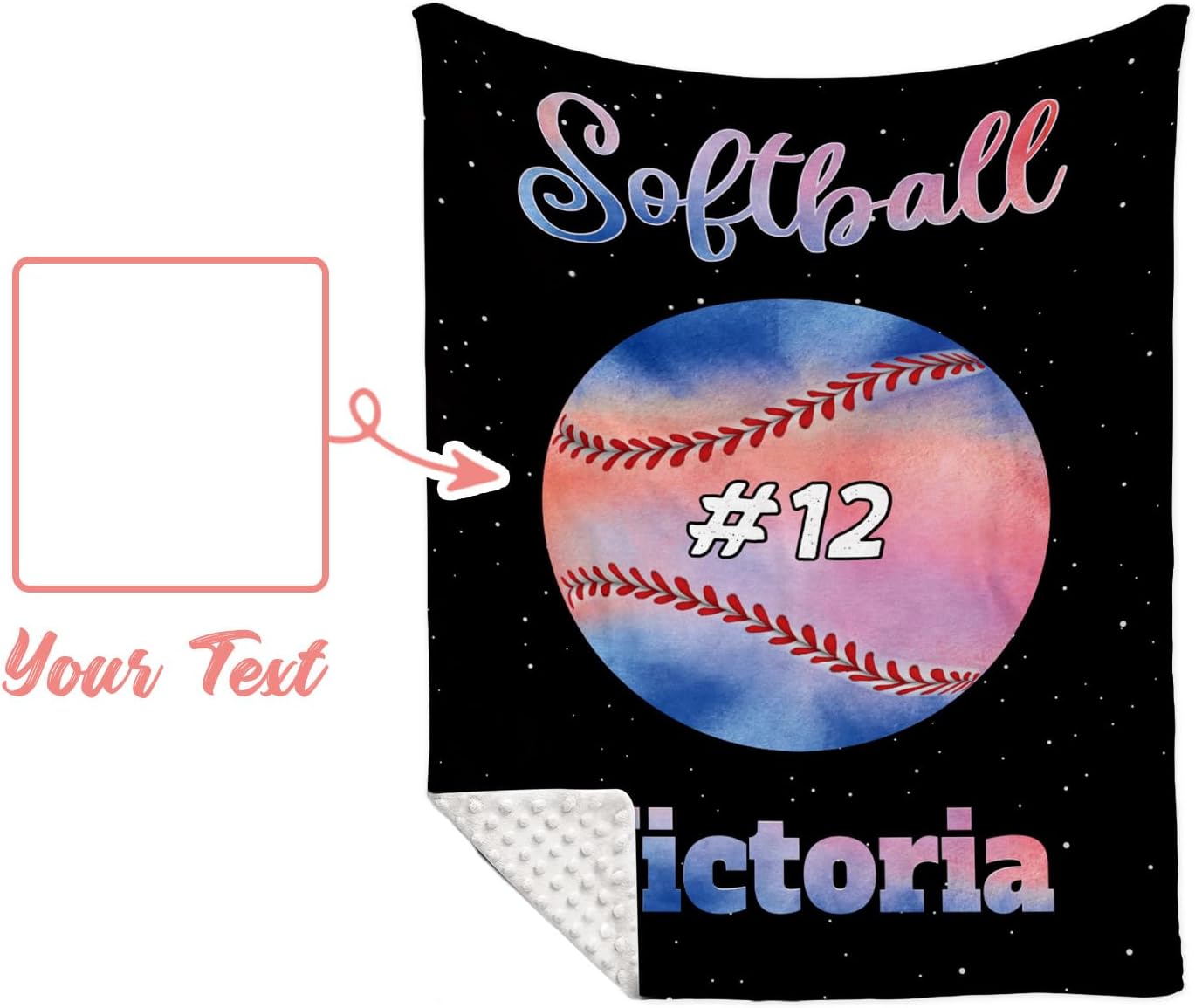 GRESATEK Custom Name Baby Double Layer Blanket - Personalized for Boys Girls Kids