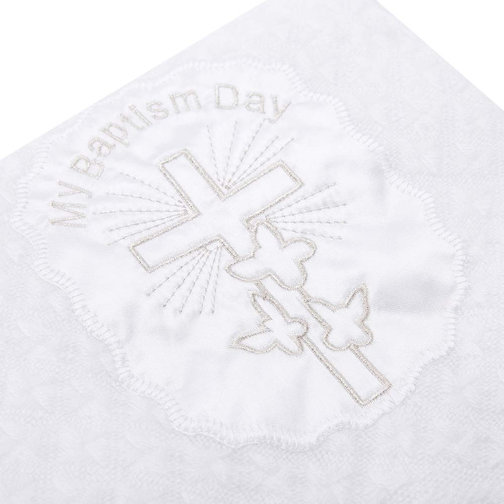 Booulfi Unisex White Baptism Blanket 36x50