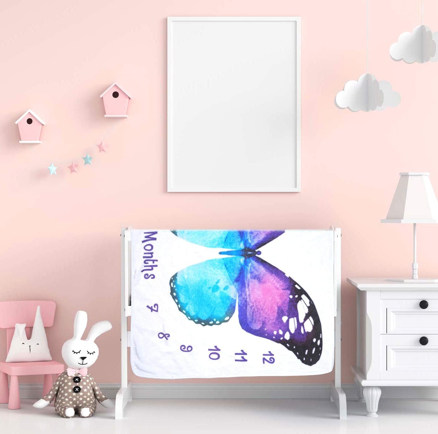 Evovee Baby Milestone Blanket Butterfly Design