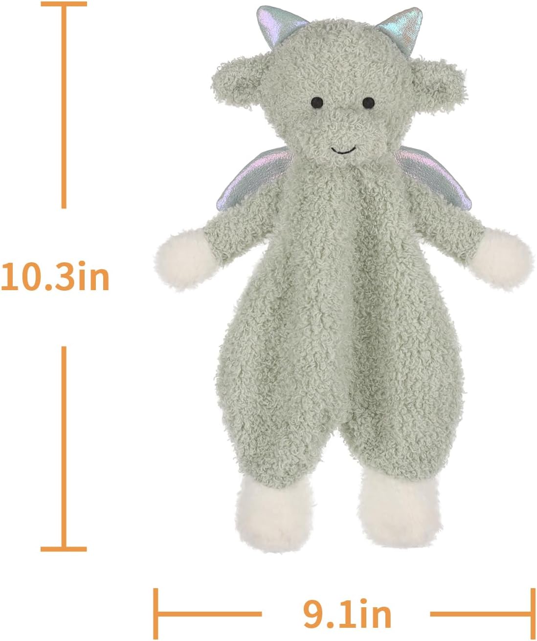 Apricot Lamb Dragon Lovey Baby Security Blanket 103 Inches Green