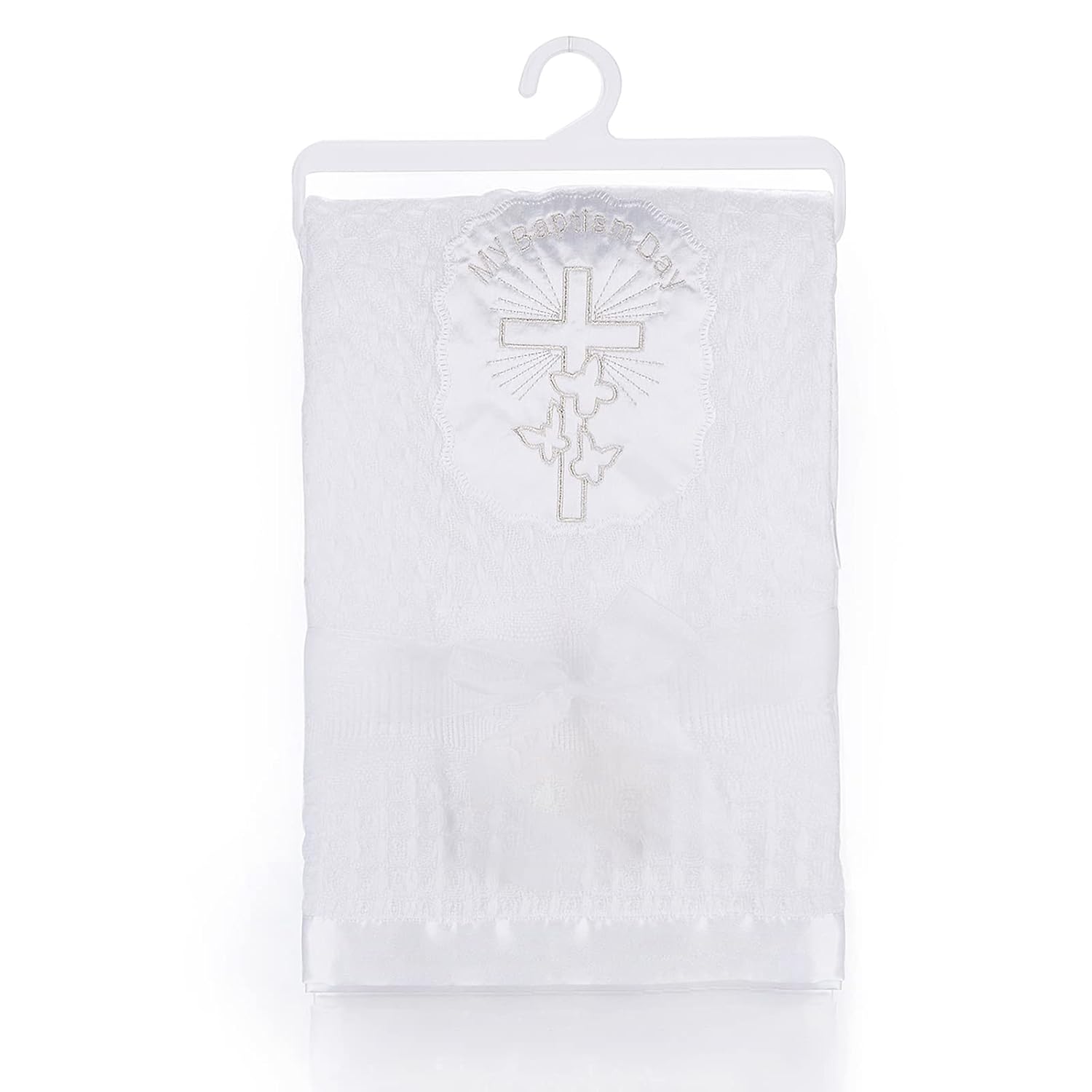 Booulfi Unisex White Baptism Blanket 36x50