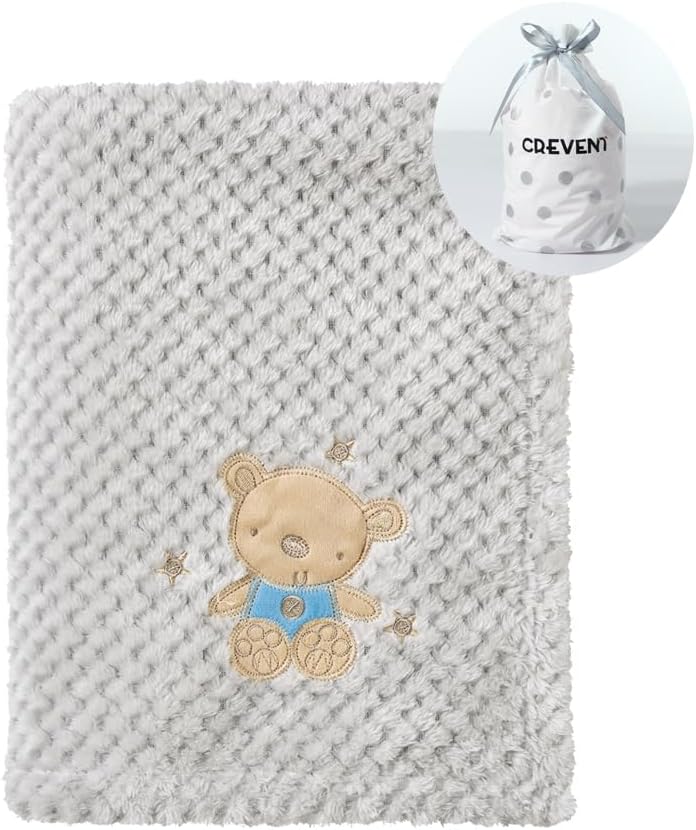 CREVENT 30X40 Fluffy Cozy Baby Blanket for Girls Boys Infants Toddlers