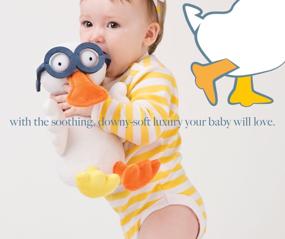 GooseWaddle Satin Trim Baby Blanket 29x35 Inches Blue