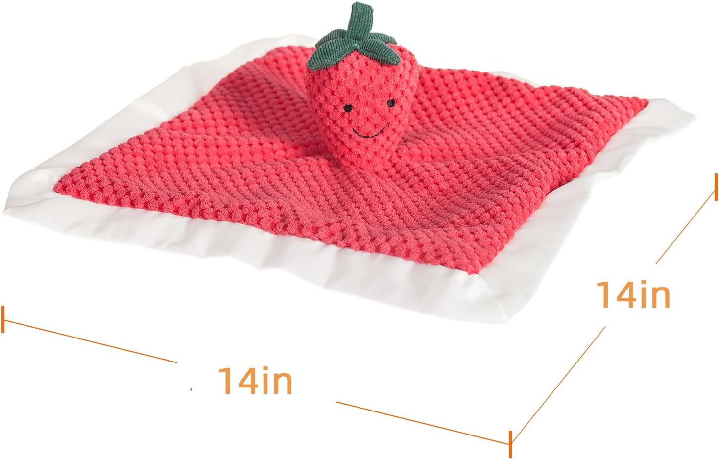 Apricot Lamb Strawberry Security Blanket Baby Lovey