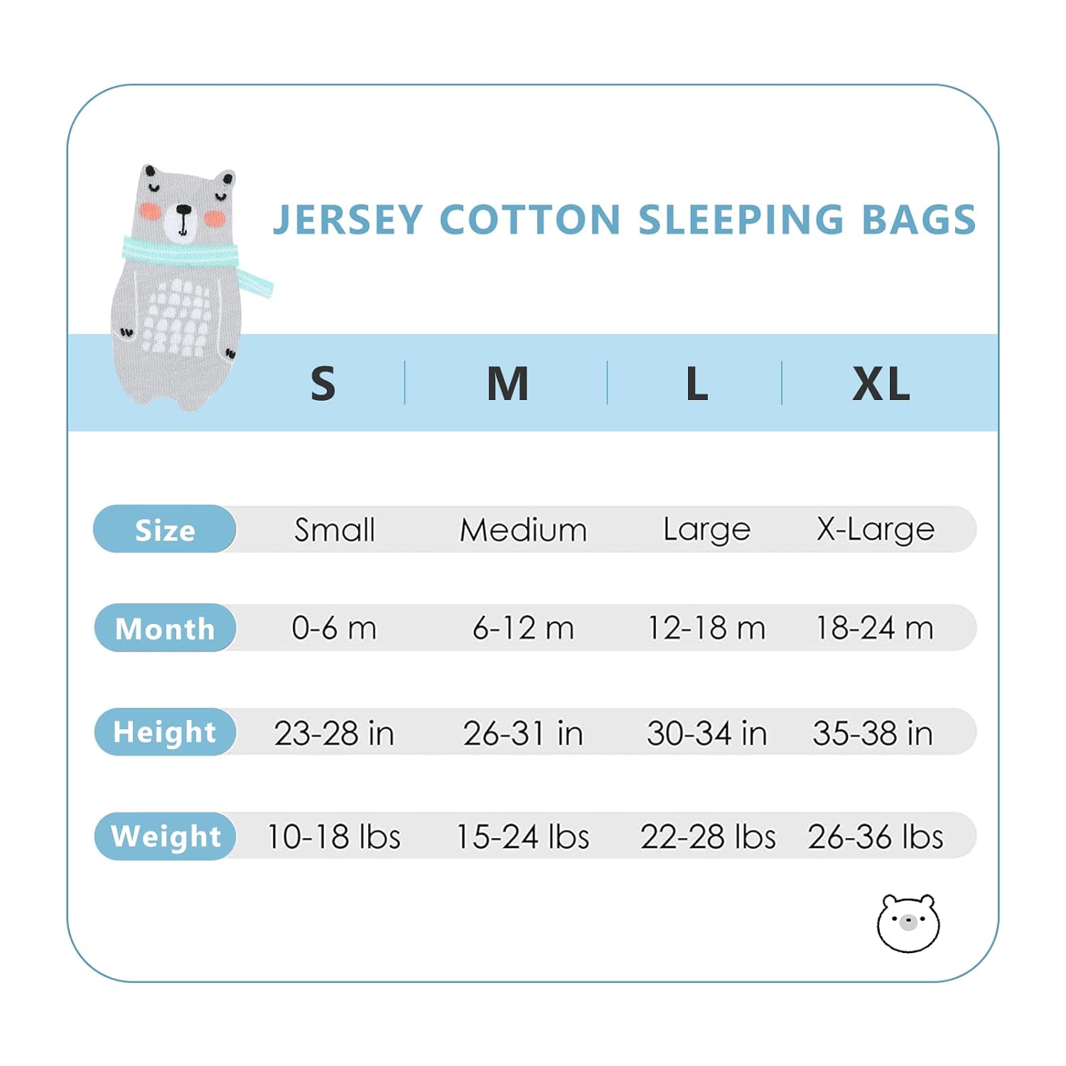 TILLYOU Baby Sleep Sack 0-6 Months - 100 Cotton Wearable Blanket