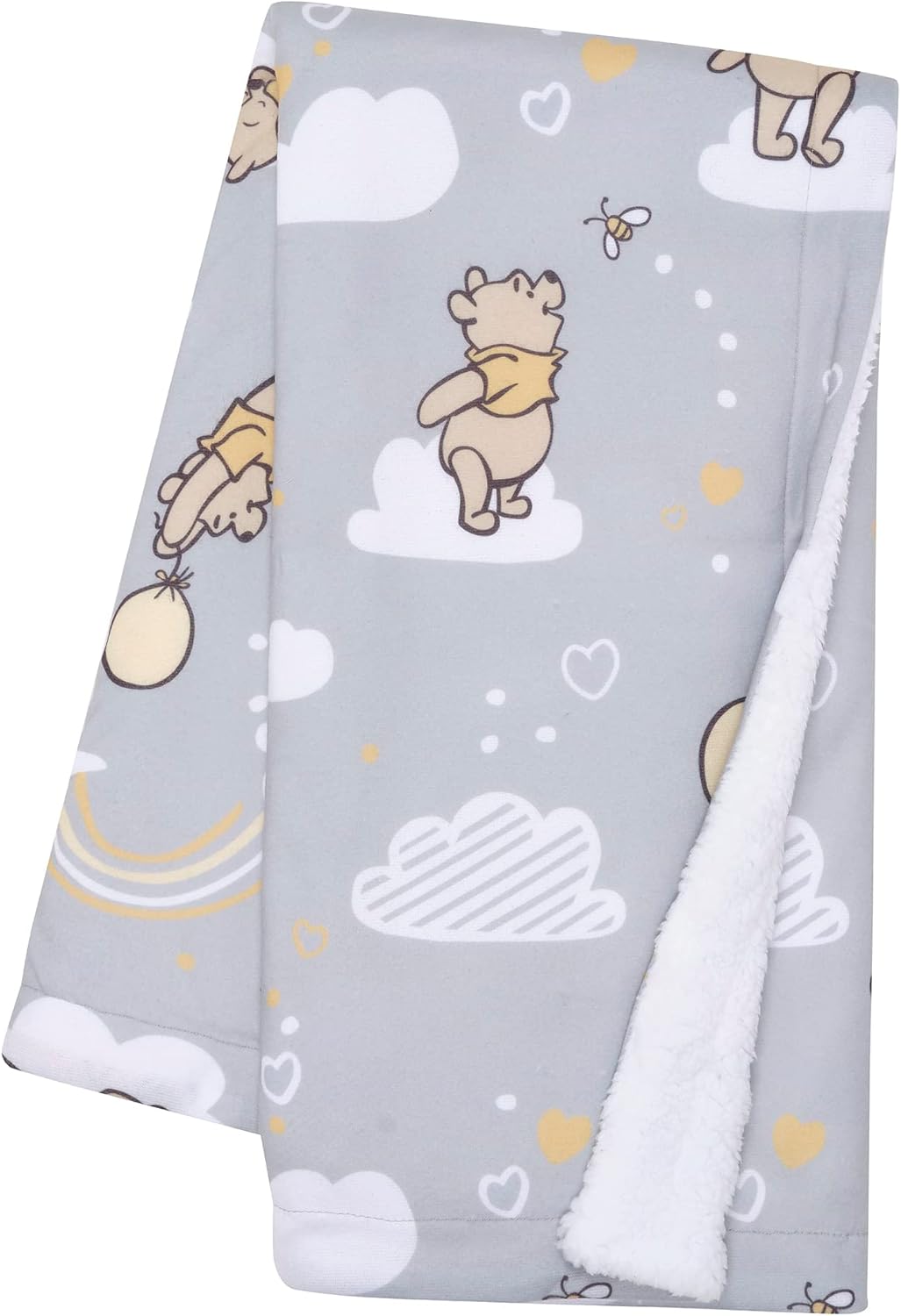 Lambs Ivy Hunny Bear Pooh Baby Blanket - Gray