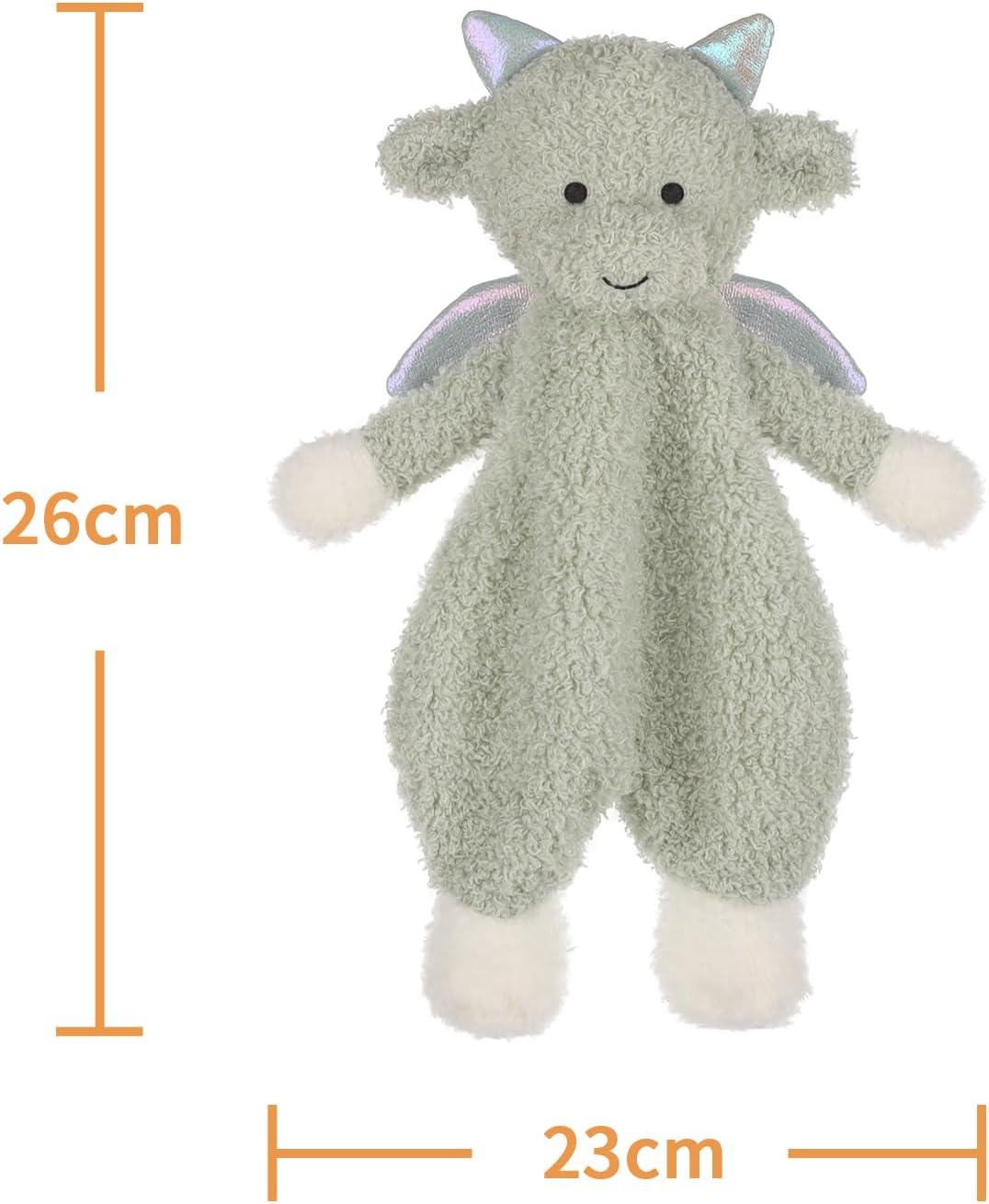 Apricot Lamb Dragon Lovey Baby Security Blanket 103 Inches Green