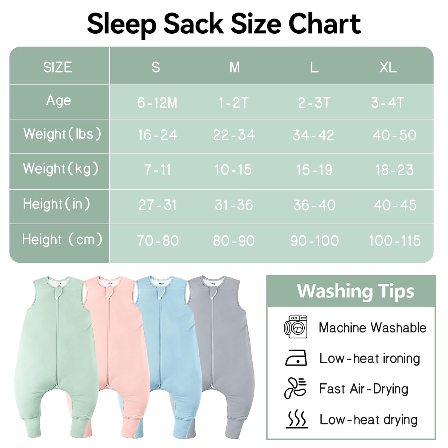 EasyFi Bamboo Rayon Sleep Sack 12-24 Months 10 Tog 1