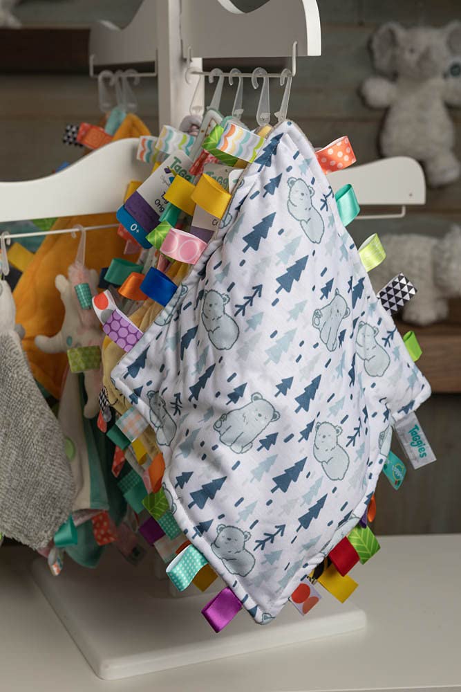 Taggies Original Blanket 12x12 Comfy Bears Fleece