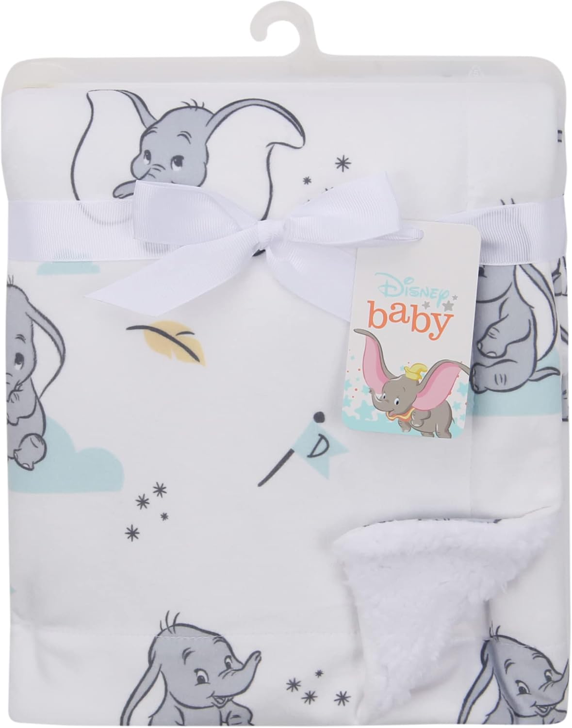 Lambs Ivy Dumbo Baby Blanket - White Elephant
